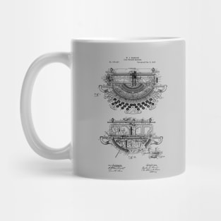 Patent Art - Vintage Typewriter Design Mug